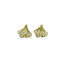 Aretes de plata .925, baño de oro , mini – Colección Ginkgo Biloba por Teresa González - EPT267D