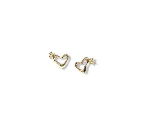 Aretes minimalista de plata .925 con baño de oro