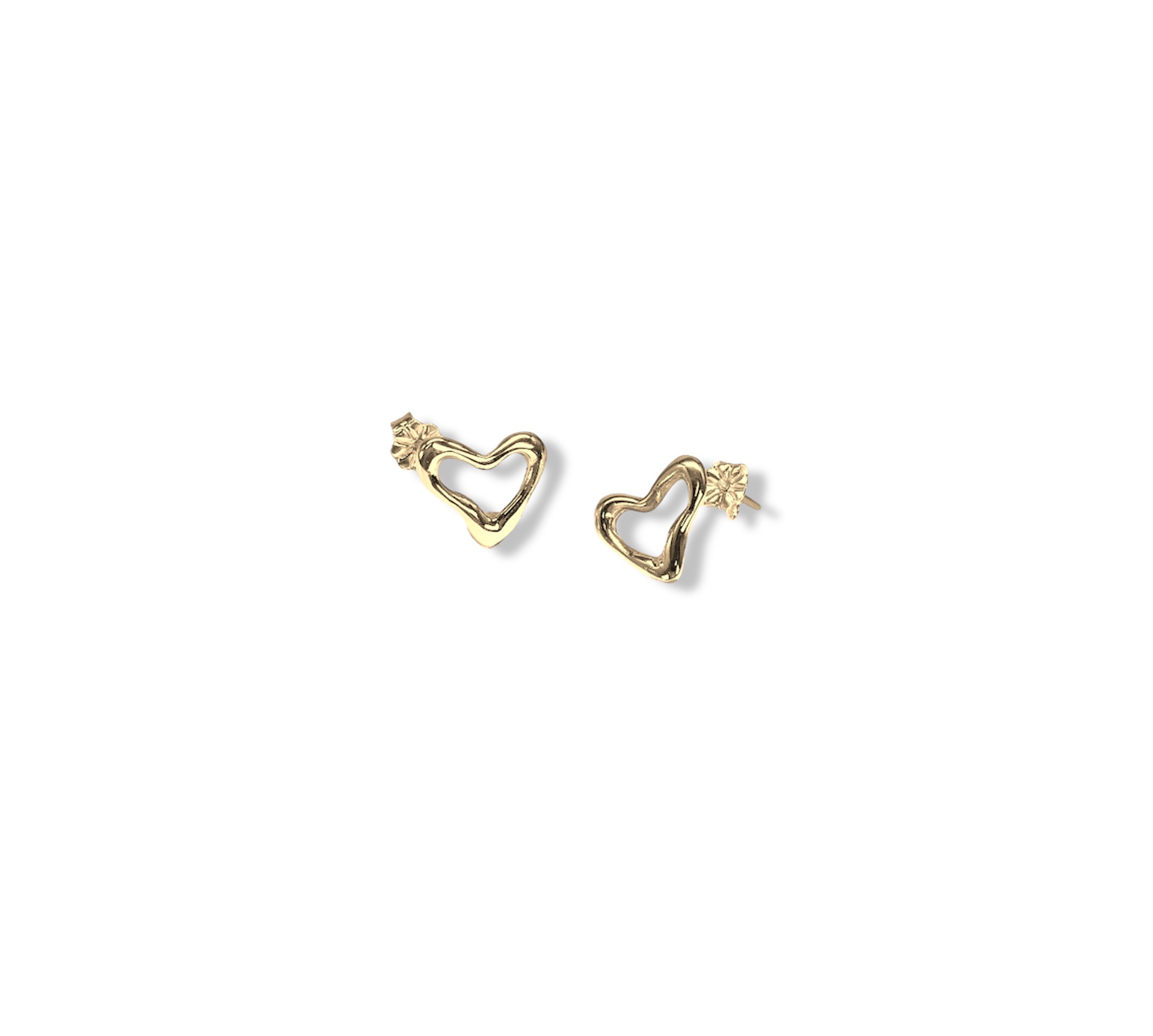 Aretes minimalista de plata .925 con baño de oro