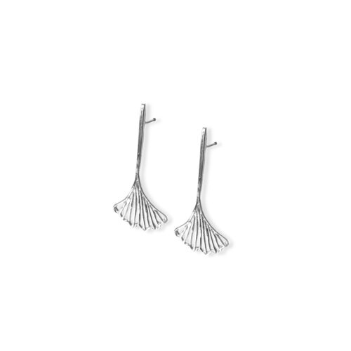 Arete de plata .925 Ginkgo Biloba-EPT272 - Diseño por Teresa González