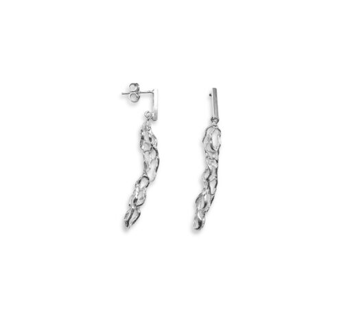 Arete de plata .925 con poste movible tipo capullo por Teresa González