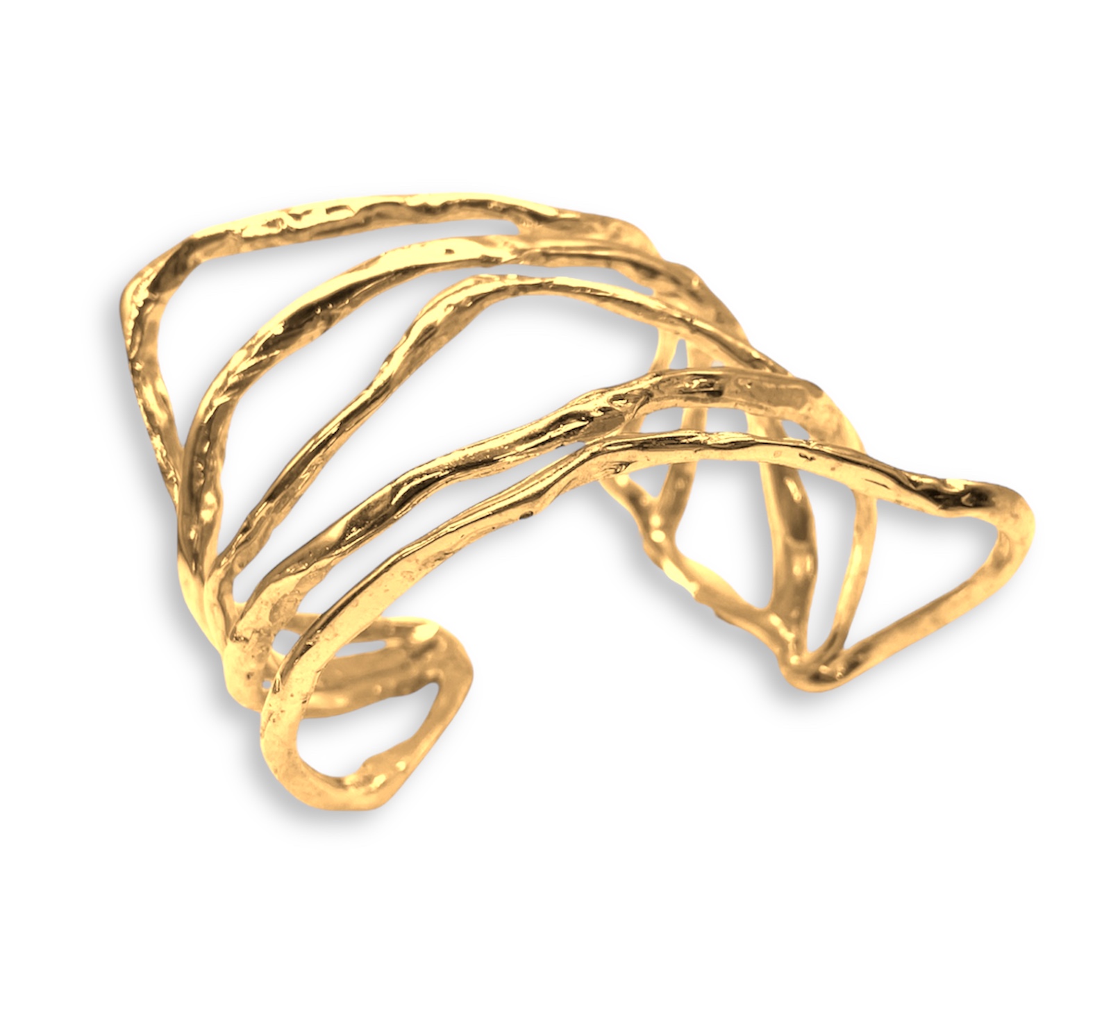 Brazalete de plata .925  diseño doble ancho por Teresa González