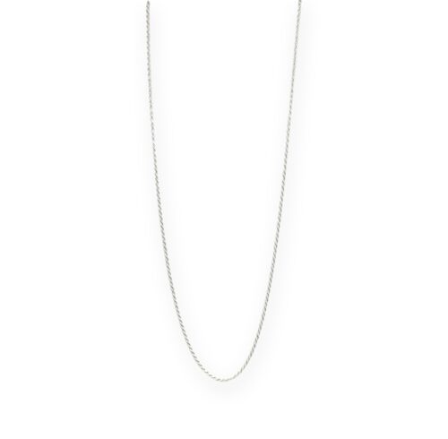 Cadena de plata .925 eslabones entrelazados delagada diseño por Teresa González- largo 45cm