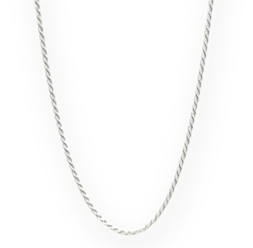 Cadena de plata .925 eslabones entrelazados delagada diseño por Teresa González- largo 45cm