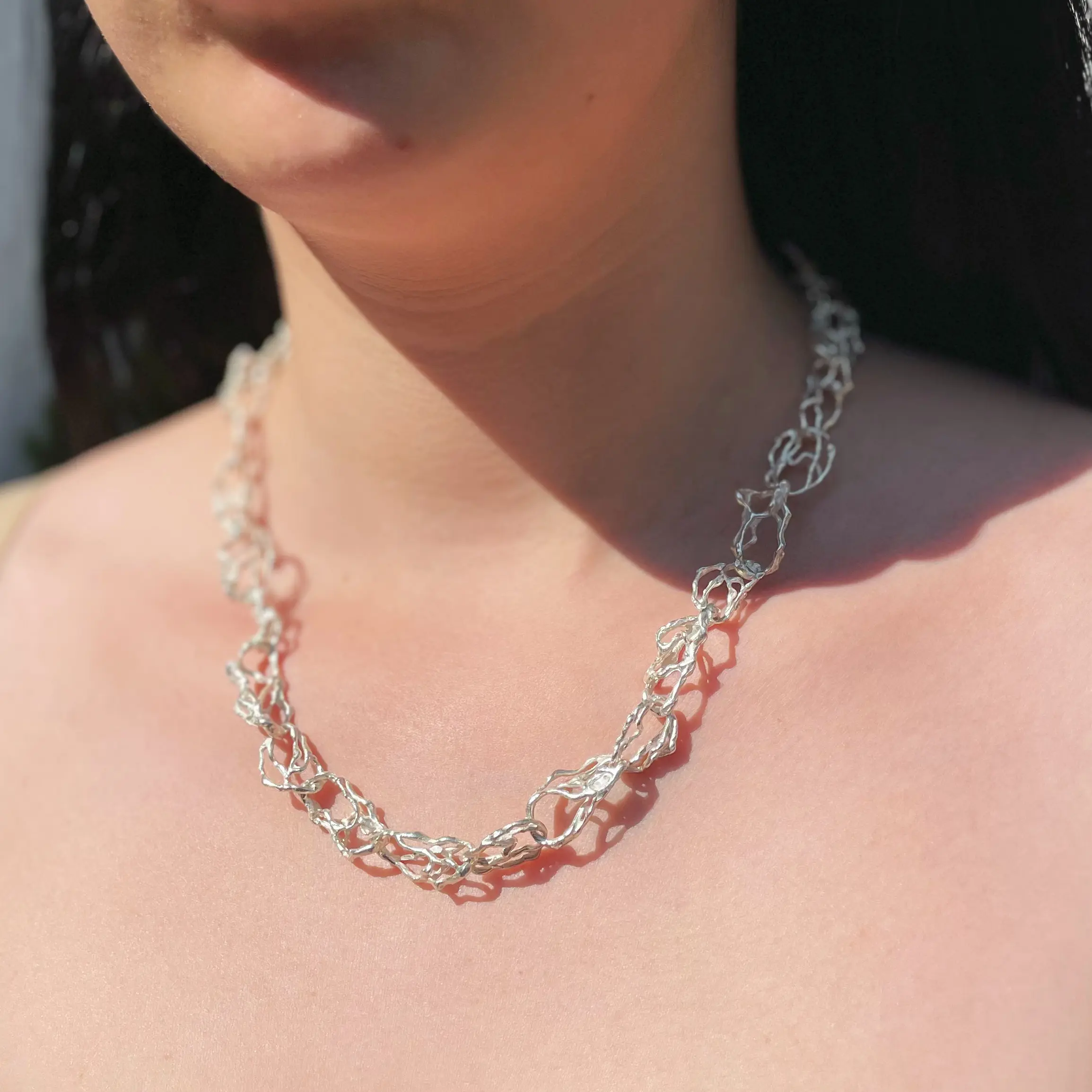 Collar de plata .925 diseño contemporáneo por Teresa González