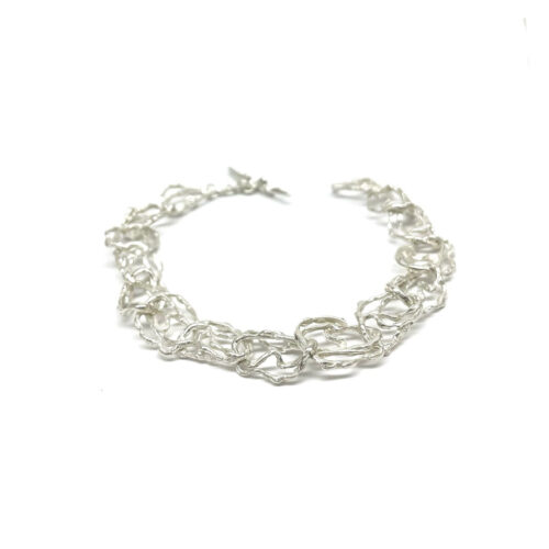 Pulsera de plata .925 diseño contemporáneo  por Teresa González