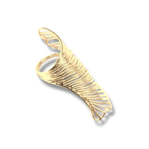 ANILLO DE PLATA 925 JUMBO CON BAÑO DE ORO