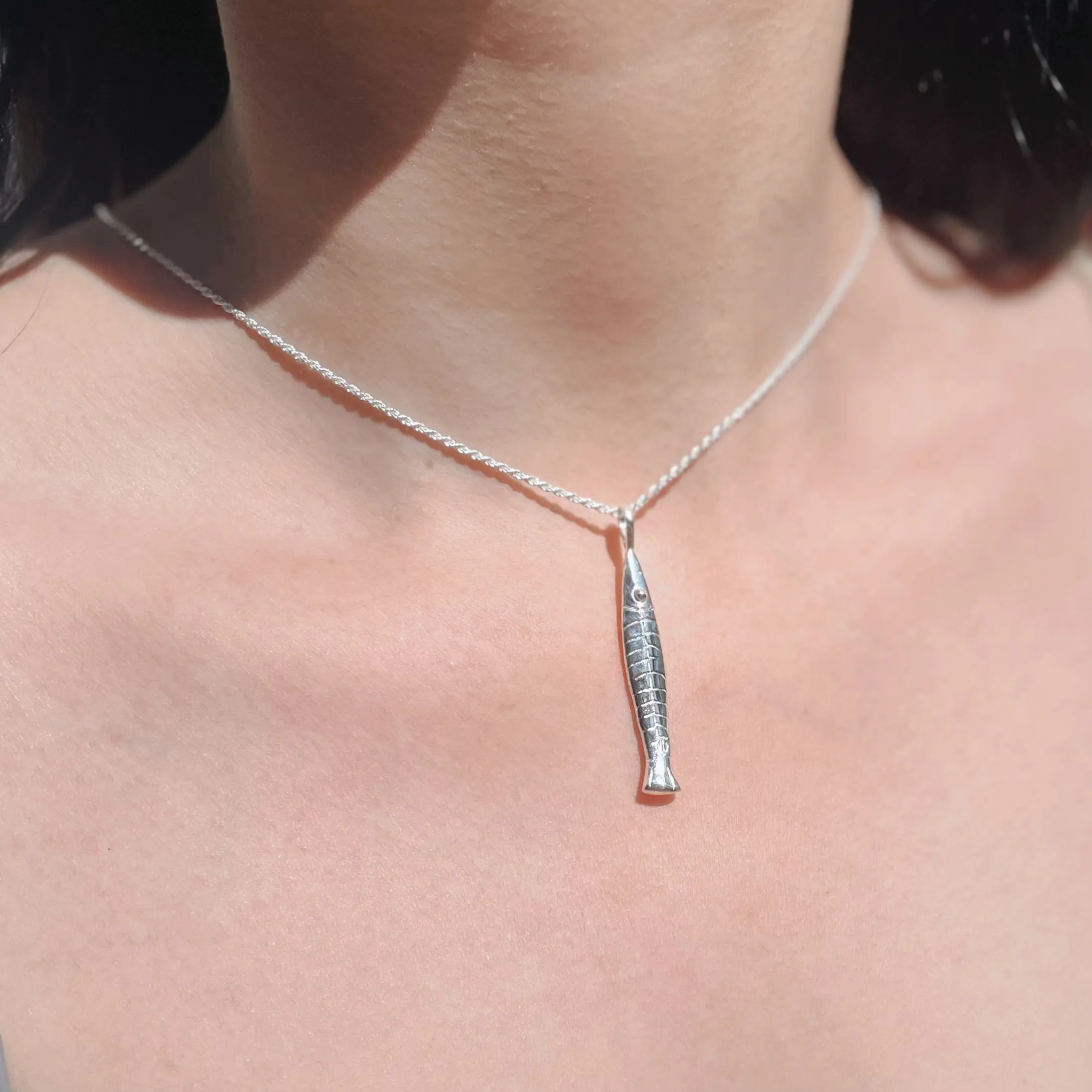 plata .925 diseño elegante alargado inspiración marina por Teresa González