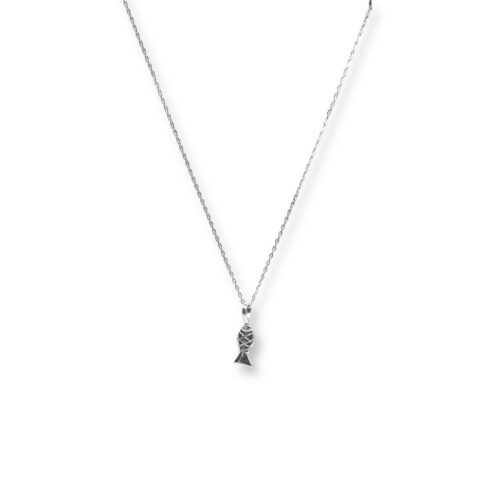 Dije de pez en plata .925 pequeño inspiración marina