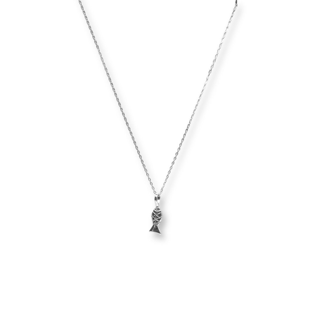 Dije de pez en plata .925 pequeño inspiración marina